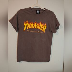 Thrasher Magazine T-shirt Crew Mens size S Gray